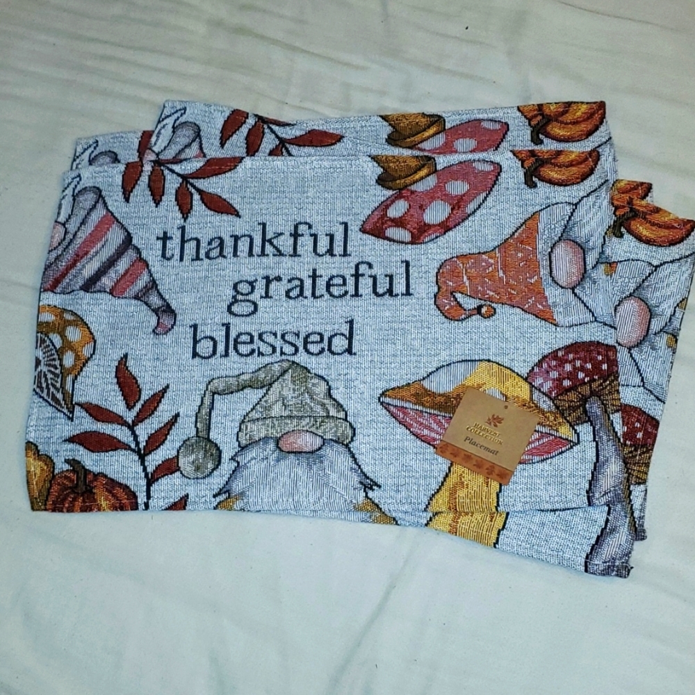 Gnomes & Mushrooms Placemats Set of 4 - Picture 1 of 5